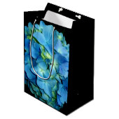 Blue Hydrangea Mittlere Geschenktüte (Vorderseite Schrägansicht)