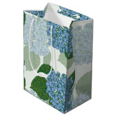 Blue Hydrangea Mittlere Geschenktüte (Rückseite Schrägansicht)