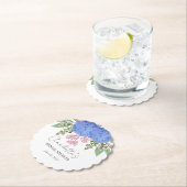 Blue Hydrangea Modernes Brautparty Untersetzer (Vor Ort)
