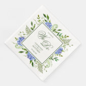 Blue Hydrangea Morgen machen wir Serviette (Ecke)