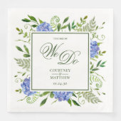 Blue Hydrangea Morgen machen wir Serviette (Vorderseite)