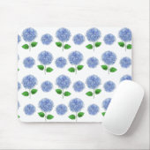 Blue Hydrangea Mouse Pad Mousepad (Mit Mouse)