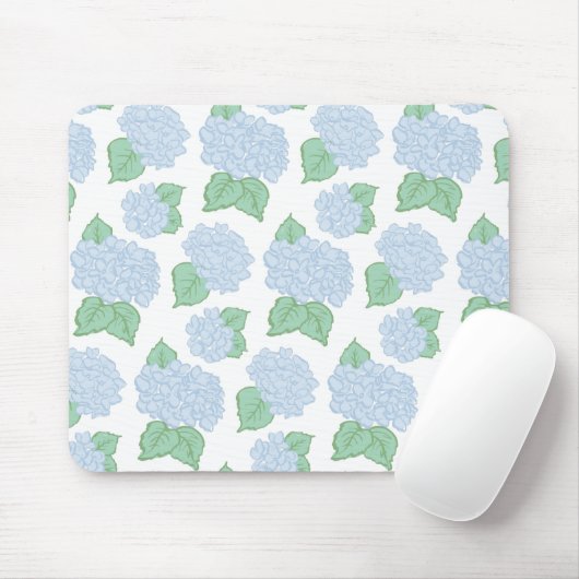 Blue Hydrangea Mouse Pad Mousepad (Mit Mouse)