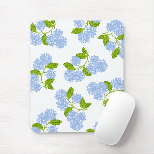 Blue Hydrangea Mousepad (Mit Mouse)