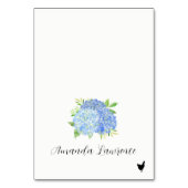 Blue Hydrangea Name Geflügel Mahlzeiten Option Pla Tischnummer (Vorderseite)