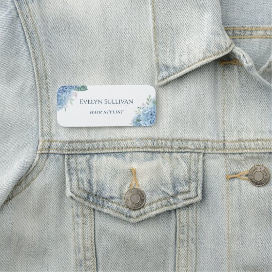 Blue Hydrangea Name Tag Namensschild (Beispiel)