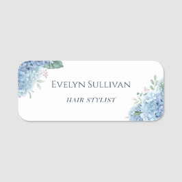 Blue Hydrangea Name Tag Namensschild