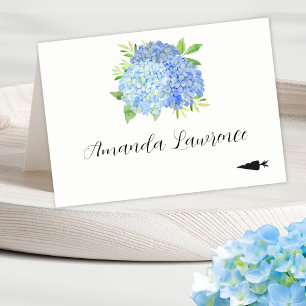 Blue Hydrangea Name Vegetarian Platzkarte Tischnummer