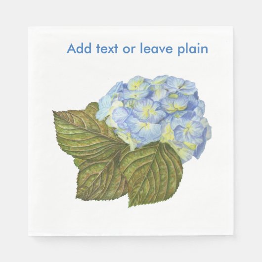 Blue Hydrangea Napkins Serviette (Vorderseite)