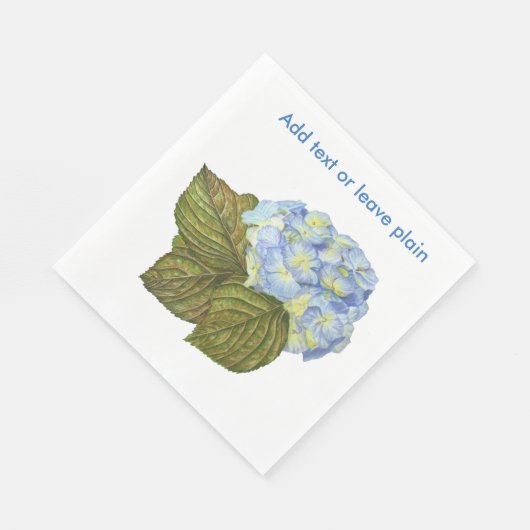 Blue Hydrangea Napkins Serviette (Ecke)