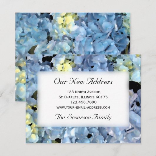 Blue Hydrangea Neue Ankündigung (Vorne/Hinten)