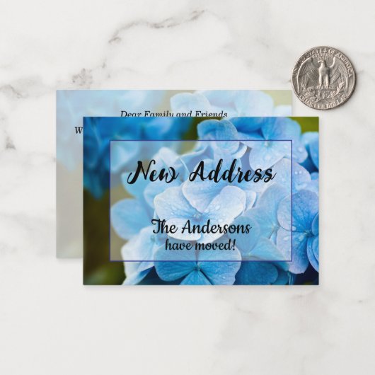 Blue Hydrangea Neue Ankündigung (Vorderseite/Rückseite Beispiel)