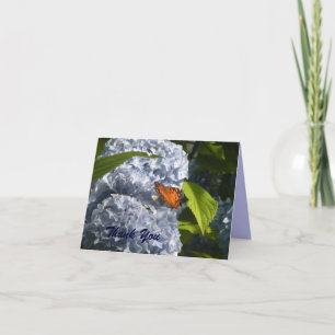 Blue Hydrangea Note Card Dankeskarte
