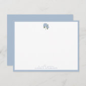 Blue Hydrangea Note Card Mitteilungskarte (Vorne/Hinten)