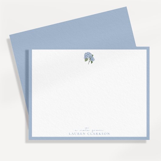 Blue Hydrangea Note Card Mitteilungskarte