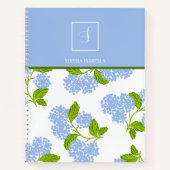 Blue Hydrangea-Notebook Notizblock (Vorderseite)