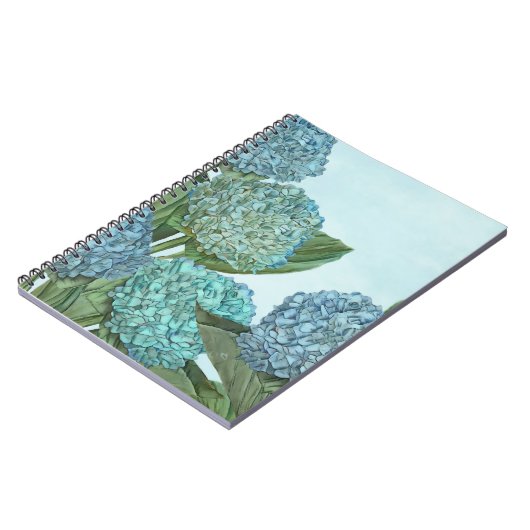 Blue Hydrangea Notizblock (Linke Seite)