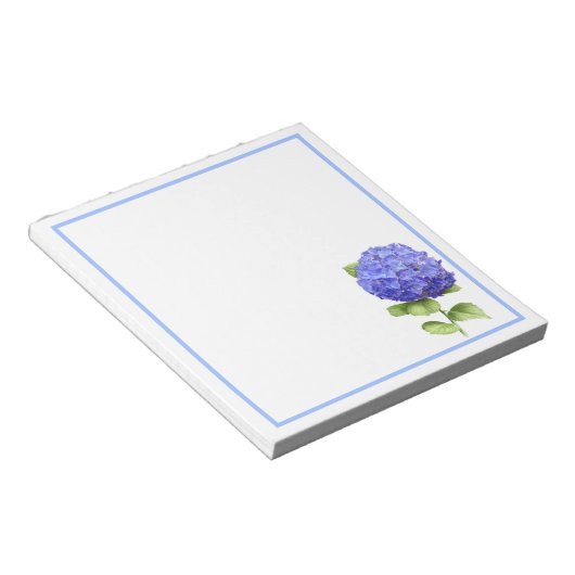 Blue Hydrangea Notizblock (angewinkelt)