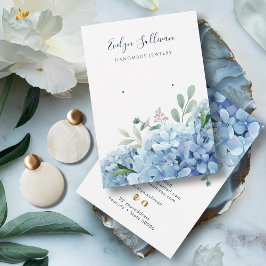 Blue Hydrangea Ohrring-Display-Karte