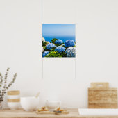Blue Hydrangea on Gradient ocean Jigsaw Puzzle Poster (Küche)