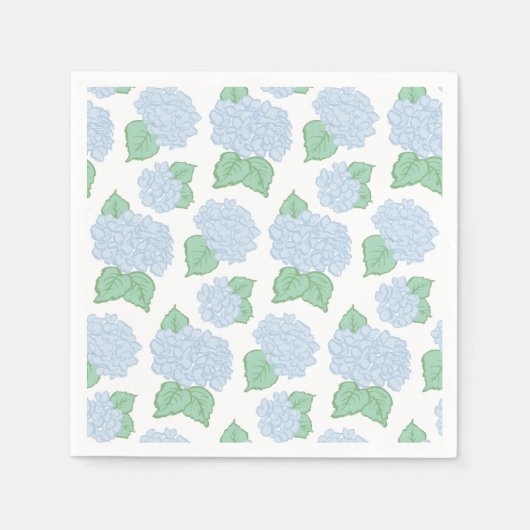 Blue Hydrangea Paper Napkins Serviette (Vorderseite)