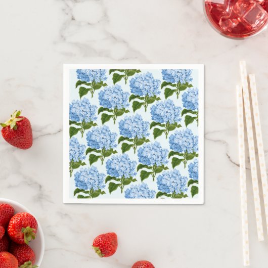 Blue Hydrangea Paper Napkins Serviette (Beispiel)