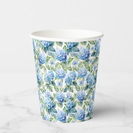 Blue Hydrangea Pappbecher (Rechts)