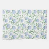 Blue Hydrangea Pattern Watercolor Floral Botanical Geschirrtuch (Horizontal)