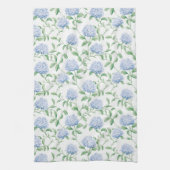 Blue Hydrangea Pattern Watercolor Floral Botanical Geschirrtuch (Vertikal)