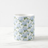 Blue Hydrangea Pattern Watercolor Floral Botanical Kaffeetasse (Mittel)