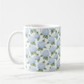 Blue Hydrangea Pattern Watercolor Floral Botanical Kaffeetasse (Links)