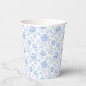 Blue Hydrangea Pattern Watercolor Floral Botanical Pappbecher (Rechts)