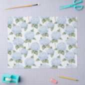 Blue Hydrangea Pattern Watercolor Floral Botanical Seidenpapier (Basteln)