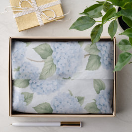 Blue Hydrangea Pattern Watercolor Floral Botanical Seidenpapier