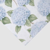 Blue Hydrangea Pattern Watercolor Floral Botanical Seidenpapier (Detail)