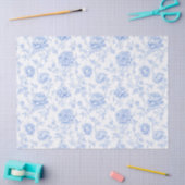 Blue Hydrangea Pattern Watercolor Floral Botanical Seidenpapier (Basteln)