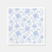 Blue Hydrangea Pattern Watercolor Floral Botanical Serviette (Vorderseite)