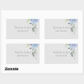 Blue Hydrangea Periwinkle Floral Danke Sticker (Blatt)