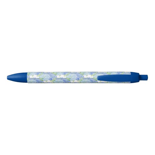 Blue Hydrangea Personalisiert Name Pen Kugelschreiber (Rückseite)