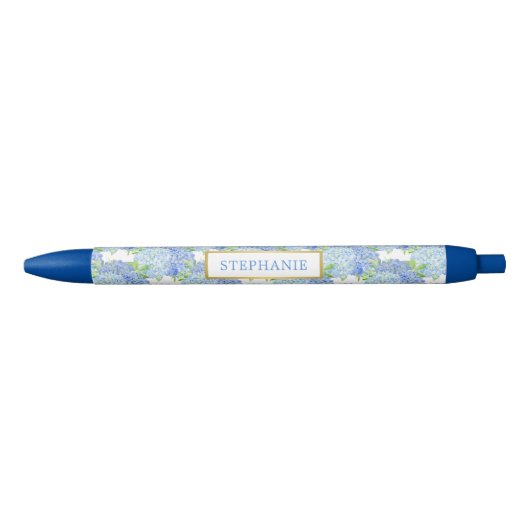 Blue Hydrangea Personalisiert Name Pen Kugelschreiber (Vorderseite)