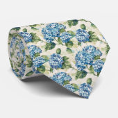 Blue Hydrangea Personalisiert Watercolor Krawatte (Gerollt)
