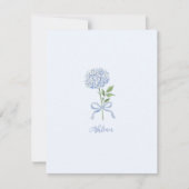 Blue Hydrangea Personalized Note Card Dankeskarte (Vorderseite)