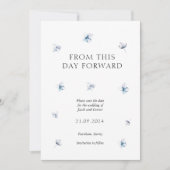 Blue Hydrangea Petal Wedding Save the Date Card (Vorderseite)