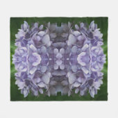Blue Hydrangea Petals Abstrakt Art Pattern Fleecedecke (Vorderseite (Horizontal))
