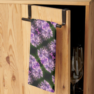 Blue Hydrangea Petals Abstrakt Art Pattern Geschirrtuch
