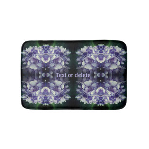 Blue Hydrangea Petals Abstrakt Personalisiert Badematte