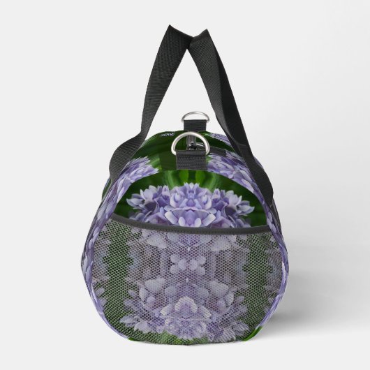 Blue Hydrangea Petals Abstrakt Personalisiert Duffle Bag (Rechts)