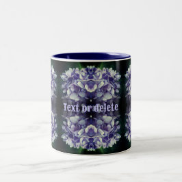 Blue Hydrangea Petals Abstrakt Personalisiert Zweifarbige Tasse