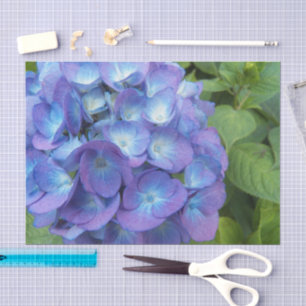 Blue Hydrangea Petals Floral Seidenpapier