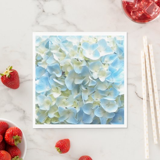 Blue Hydrangea Petals Floral Serviette (Beispiel)